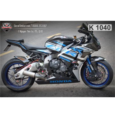 Tem CBR1000RR bạc xanh