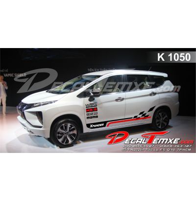 Tem Xpander WRC sọc caro
