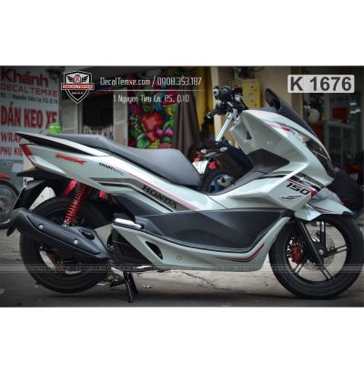 Tem PCX 2014 hoa văn xám đen 