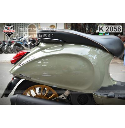 Vespa Sprint wrap xanh khaki