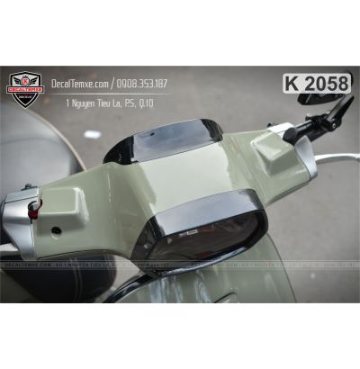 Vespa Sprint wrap xanh khaki