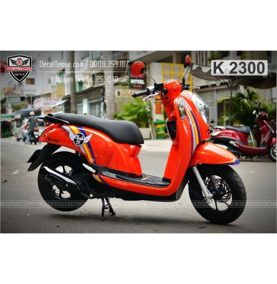 Tem xe Scoopy sắc màu