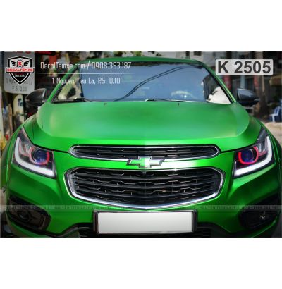 Chevrolet Cruze wrap xanh lá mờ