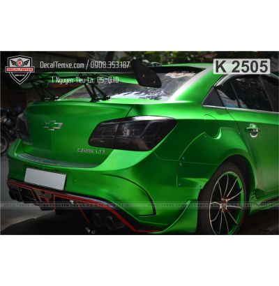 Chevrolet Cruze wrap xanh lá mờ