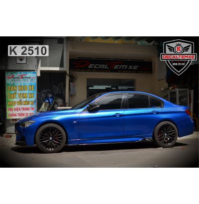 BMW 320i wrap xanh dương candy