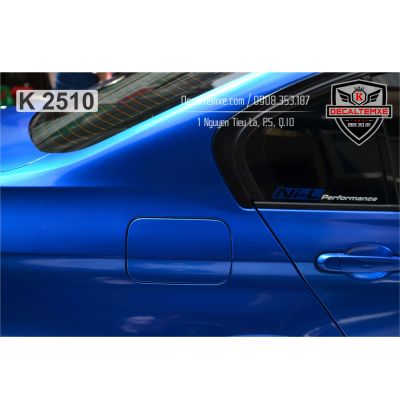 BMW 320i wrap xanh dương candy