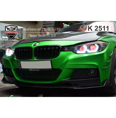 BMW 328i wrap xanh lá mờ