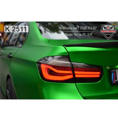 BMW 328i wrap xanh lá mờ