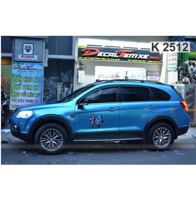 Chevrolet Captiva wrap xanh da trời