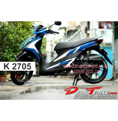 Tem Hayate Phối Màu Xanh Trắng Đen