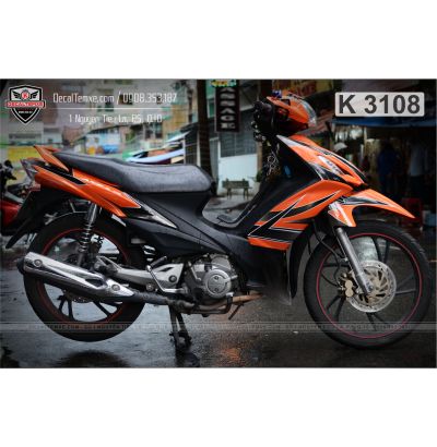 Tem Axelo phối màu cam đen