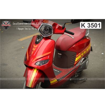 Tem Vento sọc Vinfast xe màu đỏ