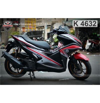 Tem NVX 155 đỏ đen bạc