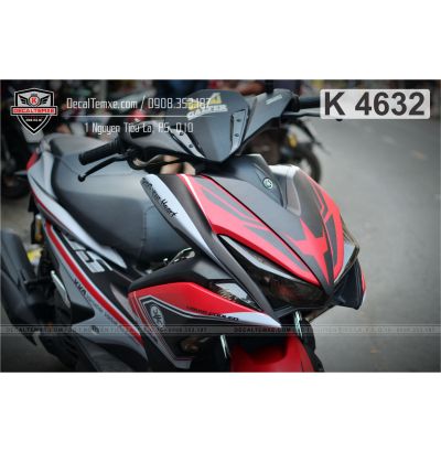 Tem NVX 155 đỏ đen bạc