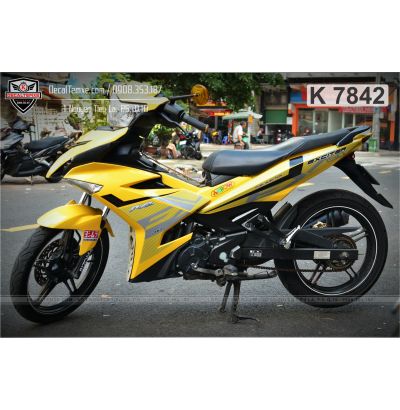 Tem Exciter 150 đen bạc