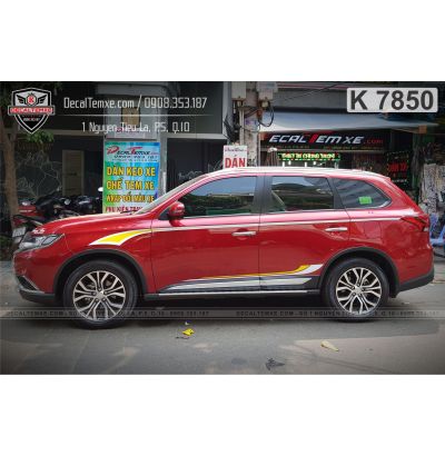 Tem Outlander sọc trắng vàng