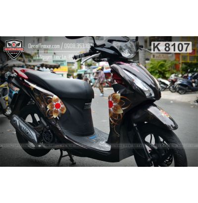Tem Vision bông hoa màu đỏ