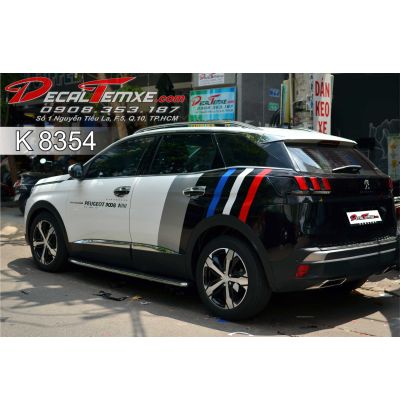 Tem Peugeot 3008 phối màu cờ Pháp
