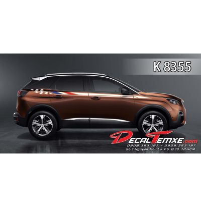 Tem Peugeot 3008 sọc caro cờ Pháp