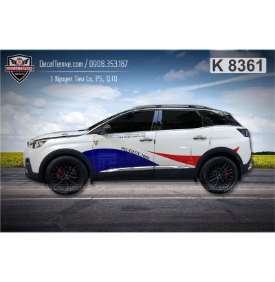 Tem Peugeot 3008 cờ Pháp cách điệu