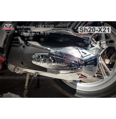 Ốp lốc máy Sh2020 mạ chrome