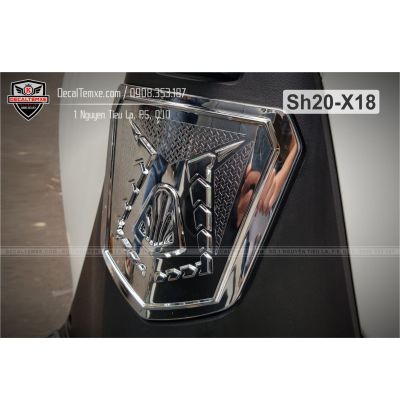 Ốp nắp xăng Sh2020 mạ chrome