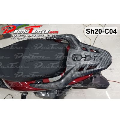 Ốp cản sau Sh 2020 sơn carbon