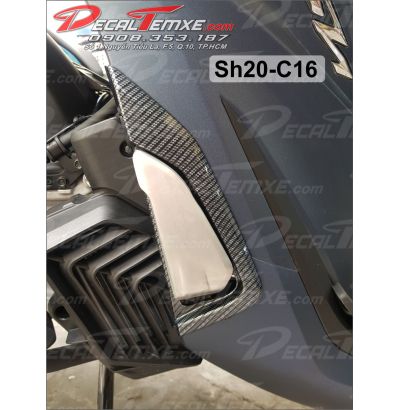 Ốp gác chân sau Sh2020 sơn Carbon